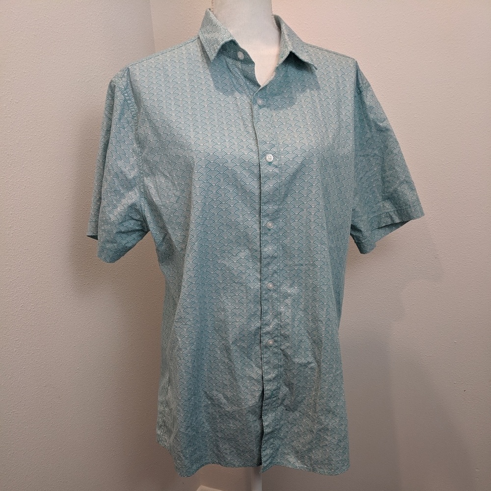 Bixby Nomad Wave Pattern Camp Button Up Shirt